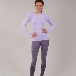 GYMSHARK VITAL SEAMLESS LONG SLEEVE TOP, LILAC